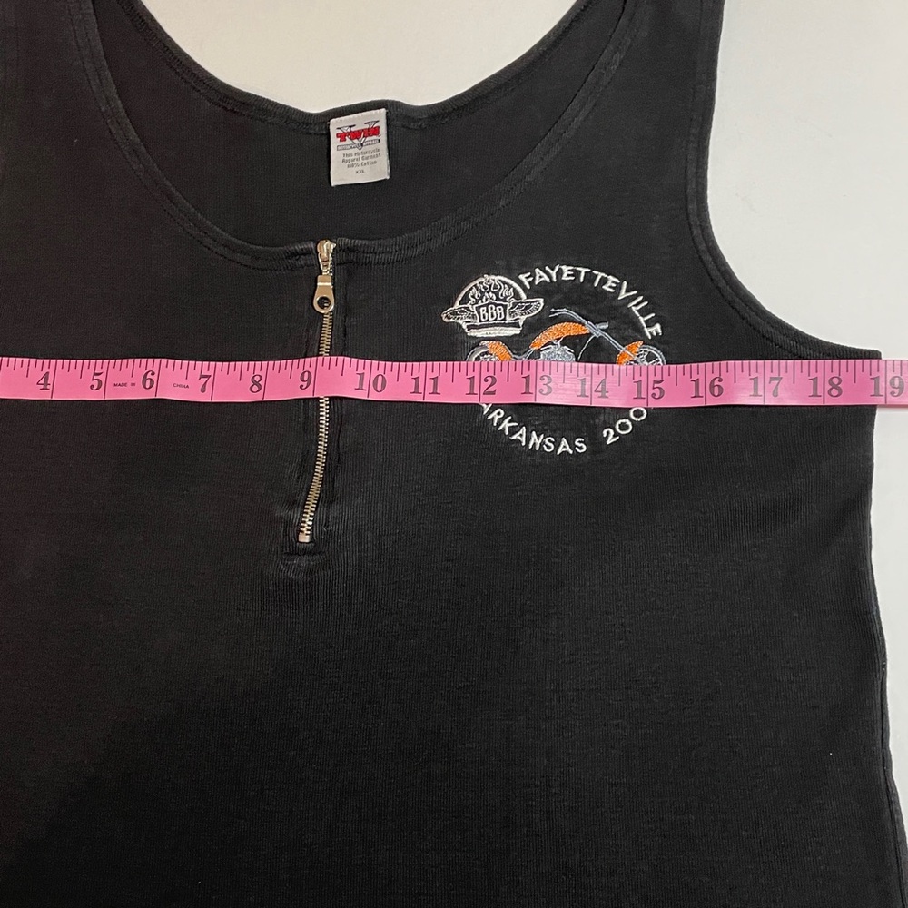 TRIM V XXL Black Sleeveless Top VINTAGE BIKES-BLUES & BARBECUE 2007 - Picture 4 of 15